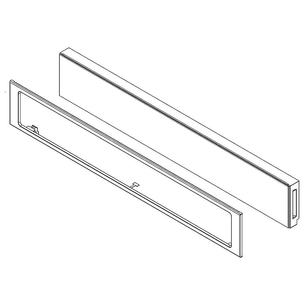 Part #w11297726, Wall Oven Control Panel And Overlay (Black) / 35.00 x 9.50 x 5.50