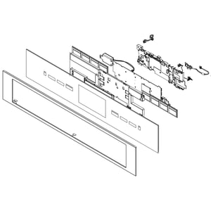 Wall Oven Control Panel Assembly (black) W11299401