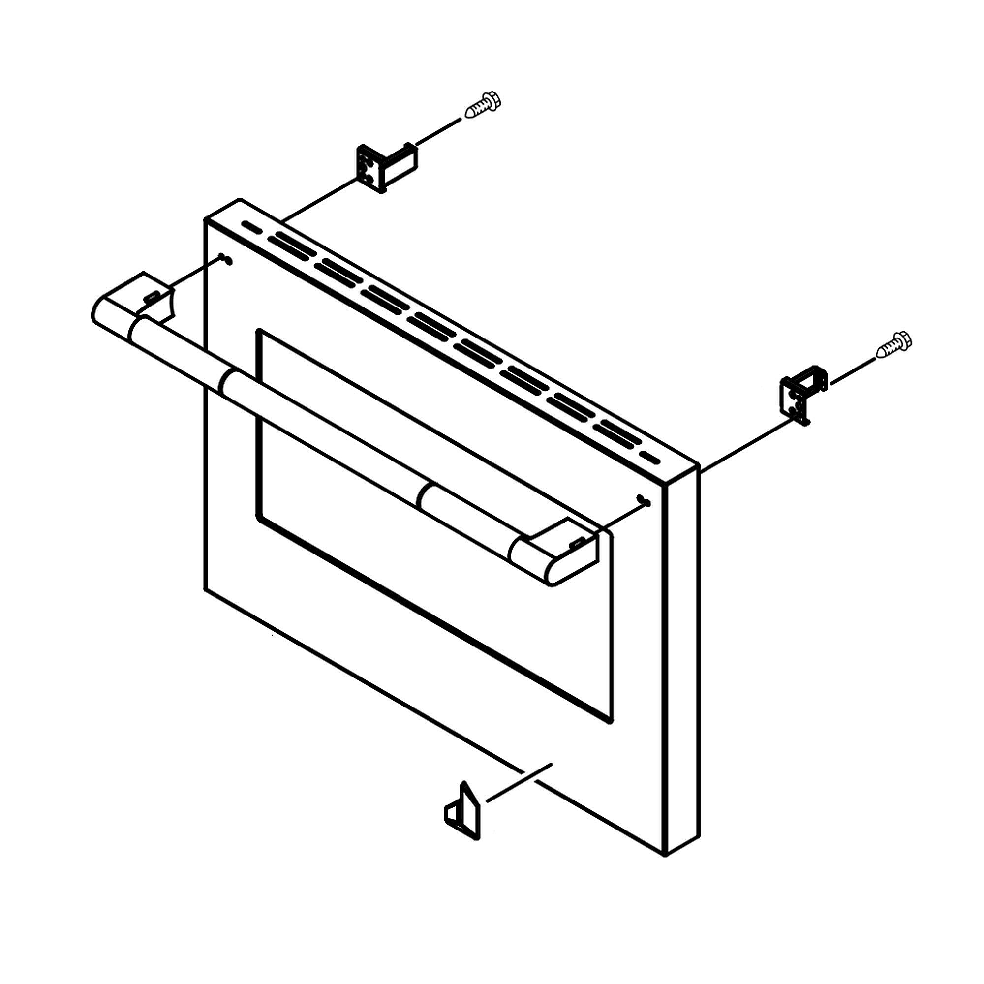 Part #w11315557, Range Oven Door Outer Panel Assembly / 39.25 x 20.50 x 6.50