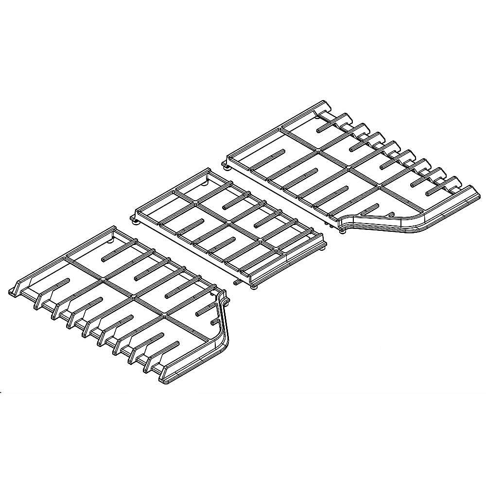 Part #w11334473, Cooktop Burner Grate Set (Black) / 22.75 x 17.75 x 4.50
