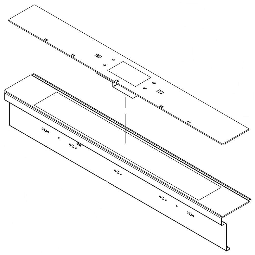 Part #w11339387, Range Control Panel (Stainless) / 35.00 x 4.50 x 5.00