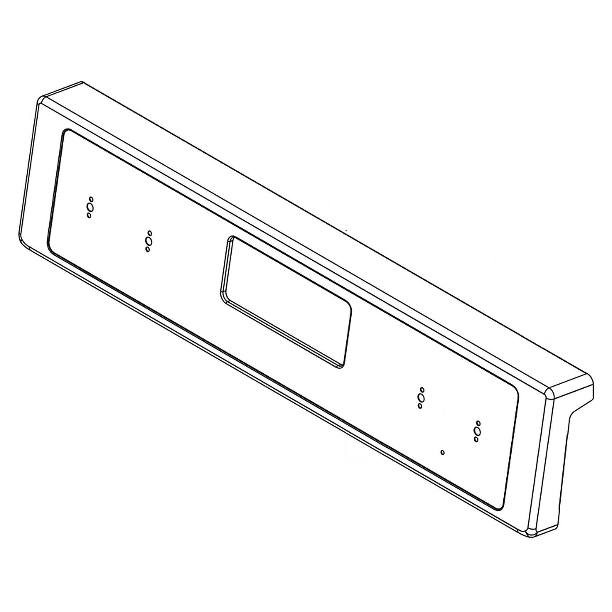 Part #w11344484, Range Control Panel (Biscuit) / 29.75 x 7.25 x 3.00