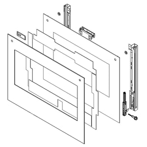 Wall Oven Door Outer Panel Assembly (stainless) W11346915