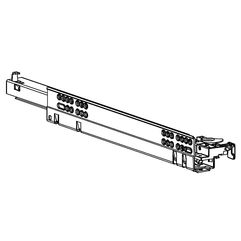 Part #w11363100, Coffee Maker Slide Rail Assembly, Left / 18.00 x 2.00 x 2.00