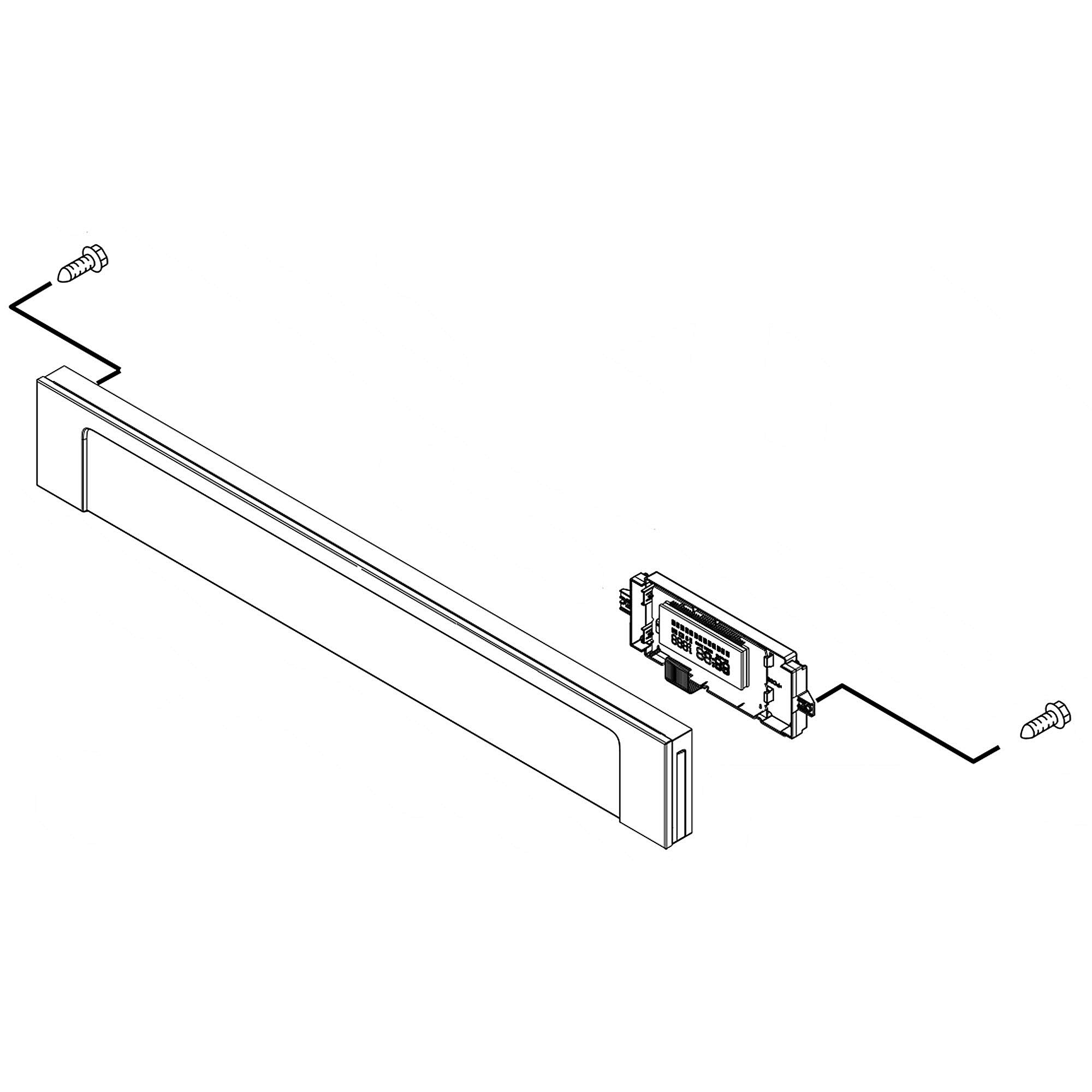 Part #w11371420, Wall Oven Control Panel And Overlay (Stainless) / 35.25 x 9.50 x 5.50
