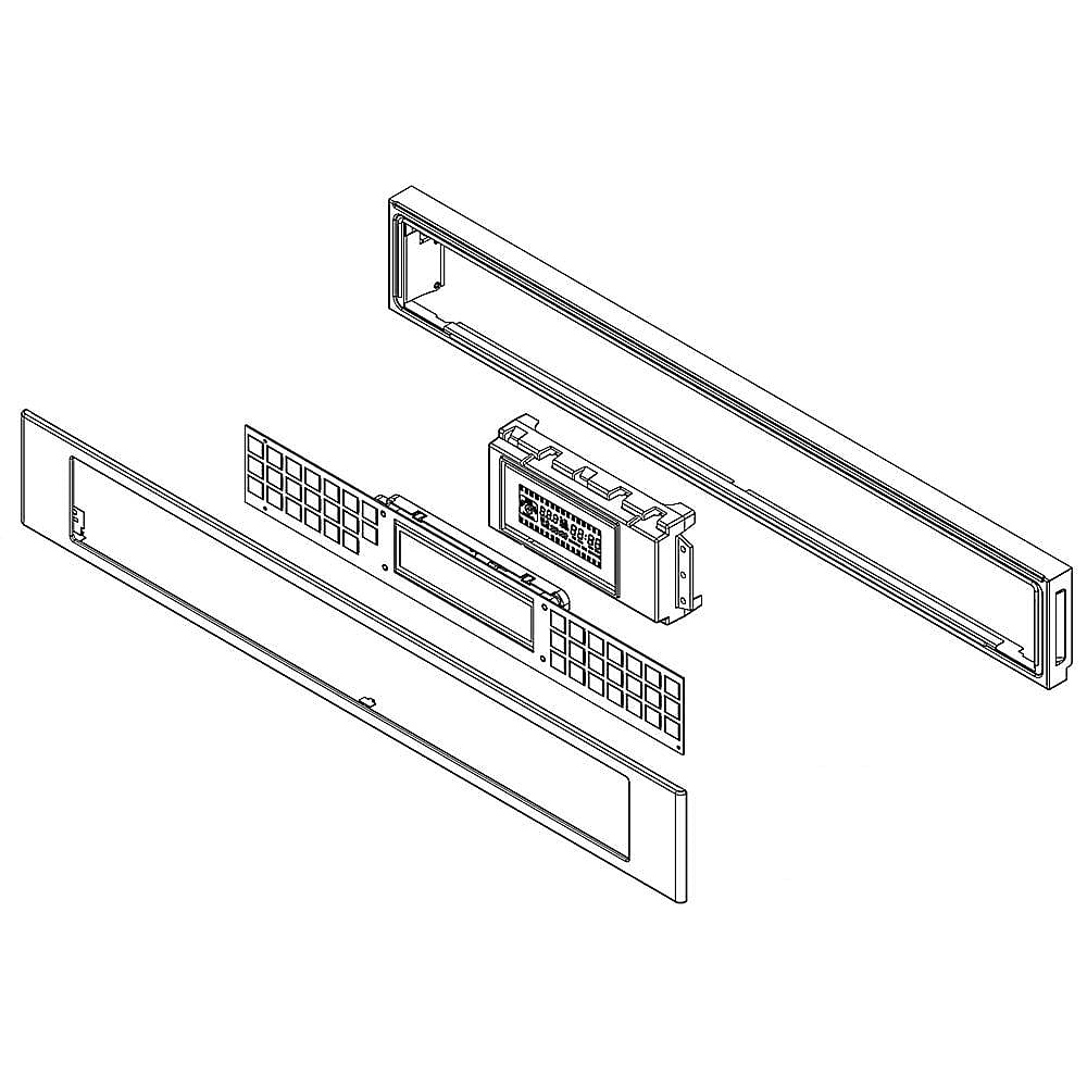 Part #w11375458, Microwave Control Panel Assembly (Stainless) / 35.25 x 9.50 x 5.75