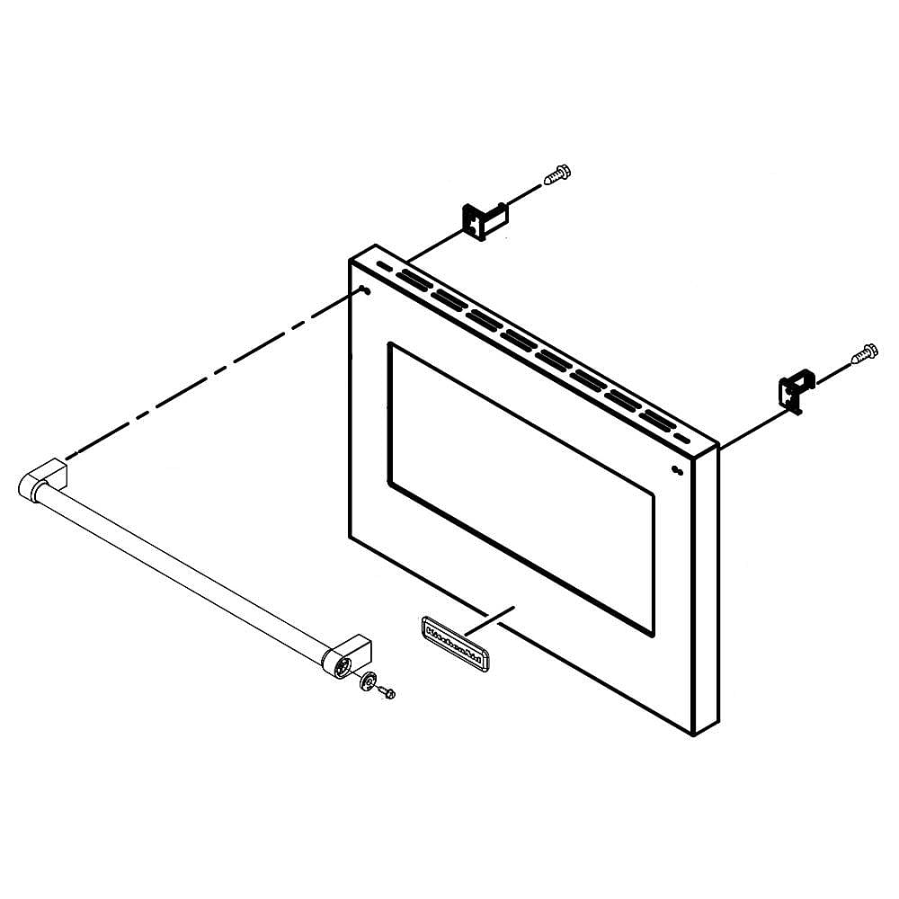 Part #w11385801, Range Oven Door Outer Panel Assembly (Stainless) / 39.50 x 30.00 x 7.25