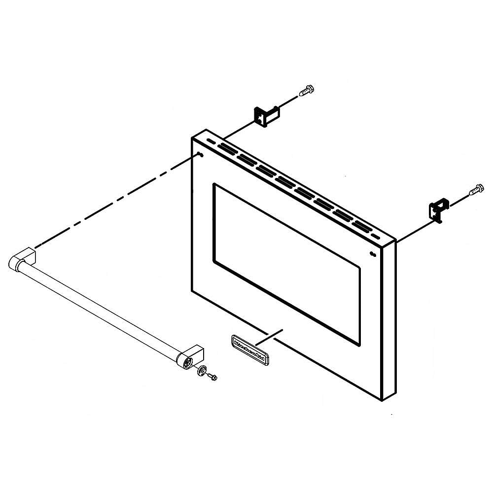 Part #w11400261, Range Oven Door Outer Panel Assembly / 39.50 x 30.00 x 7.00