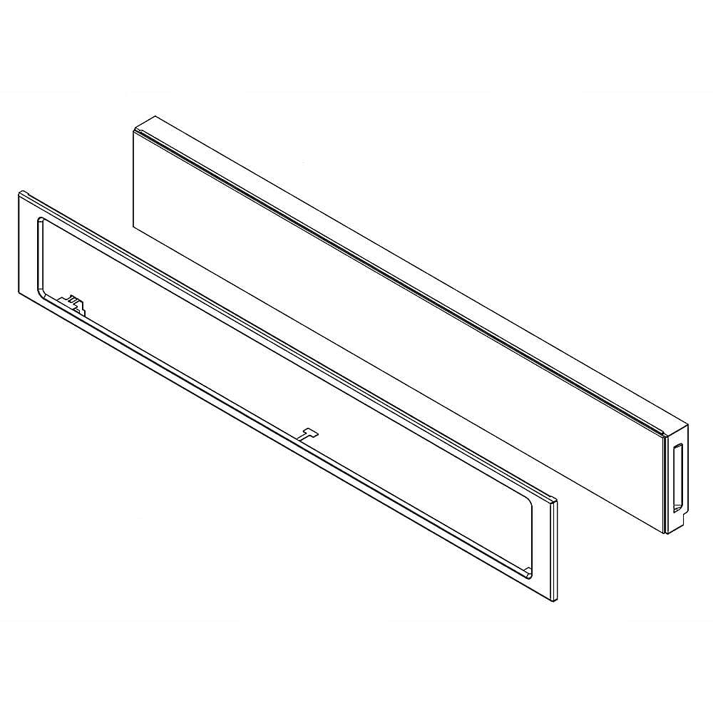 Part #w11428866, Wall Oven Control Panel And Overlay (Black Stainless) / 35.25 x 9.50 x 5.75