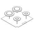 Cooktop Burner Cap Set for Whirlpool WFG775H0HZ6 - Part W11605759