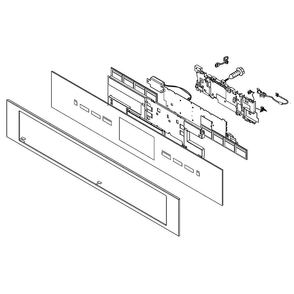 Part #w11449114, Wall Oven Control Panel Assembly (Stainless) / 35.75 x 10.00 x 6.00