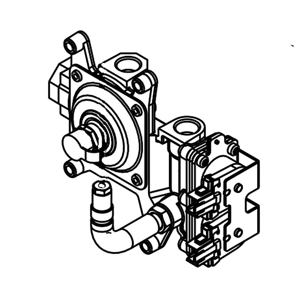 Part #w11449506, Range Gas Valve And Regulator Assembly | 6.50 x 5.50 x 6.50