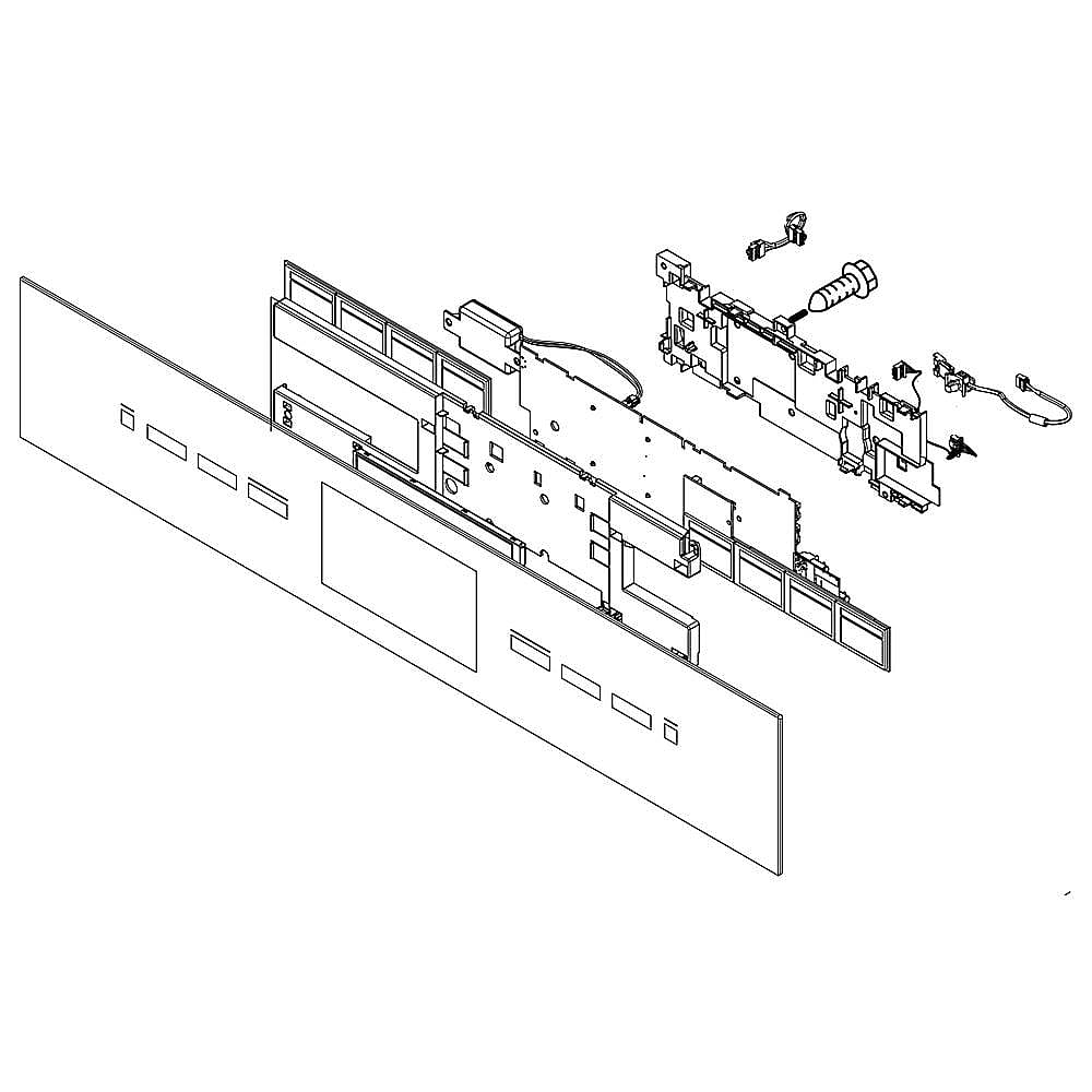 Part #w11451453, Wall Oven Control Panel Assembly (Black) / 31.00 x 7.00 x 4.50