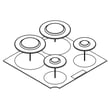Range Surface Burner Cap Set (black) for Whirlpool WFG515S0JS1 - Part W11455147