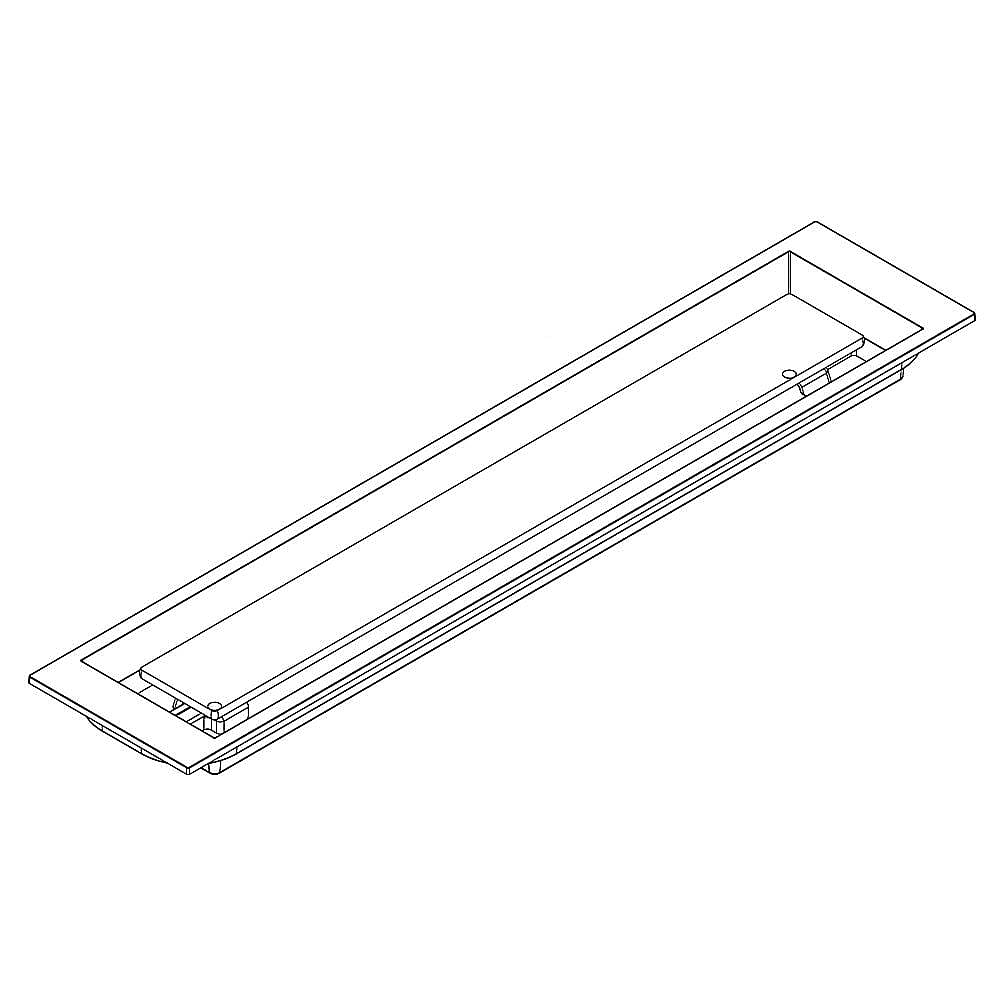 Part #w11476087, Cooktop Downdraft Vent Grille (Black) / 17.25 x 6.50 x 3.75