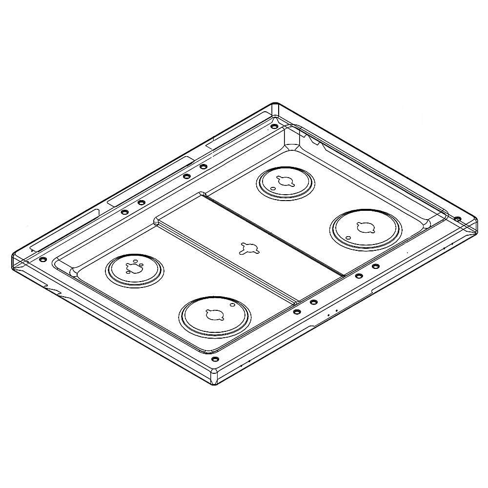 Part #w11491457, Range Main Top | 34.50 x 30.00 x 9.00