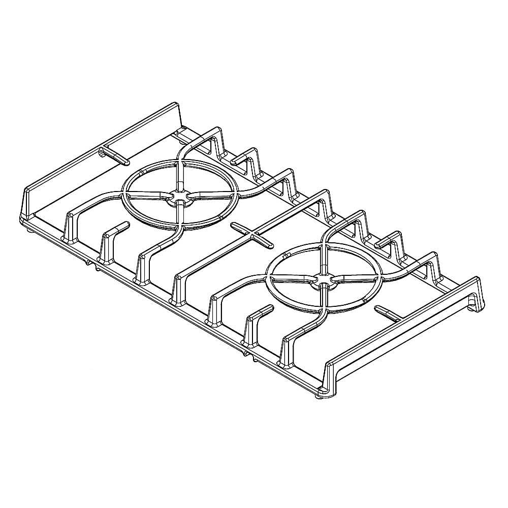 Part #w11502175, Cooktop Burner Grate (Replaces W11242864) / 23.00 x 12.00 x 4.00