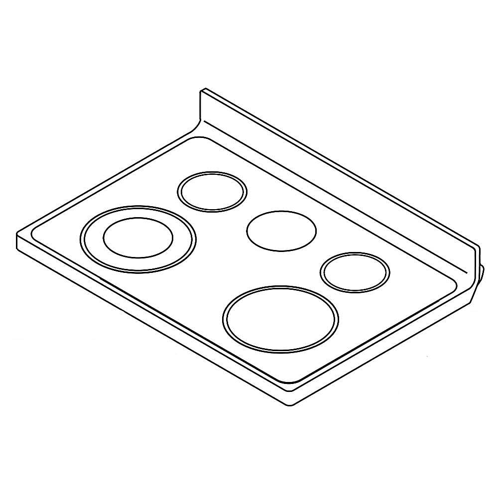 Part #w11548507, Range Main Top (Black) | 34.25 x 30.00 x 9.00