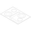 Cooktop Main Top (black) for Jenn-Air JED4430KS01 - Part W11557674