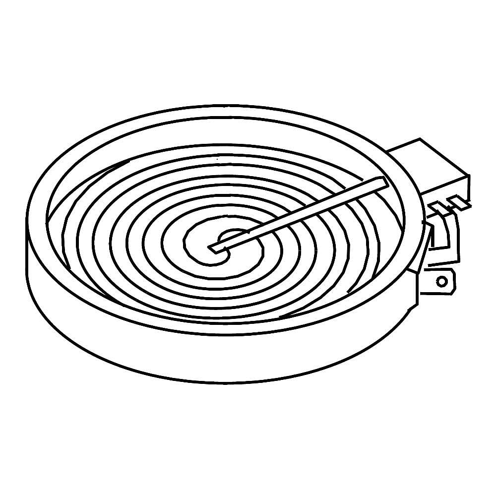 Part #w11563195, Cooktop Radiant Element, 10-In (Replaces W11318371, Wpw10187839) / 14.40 x 15.20 x 2.20