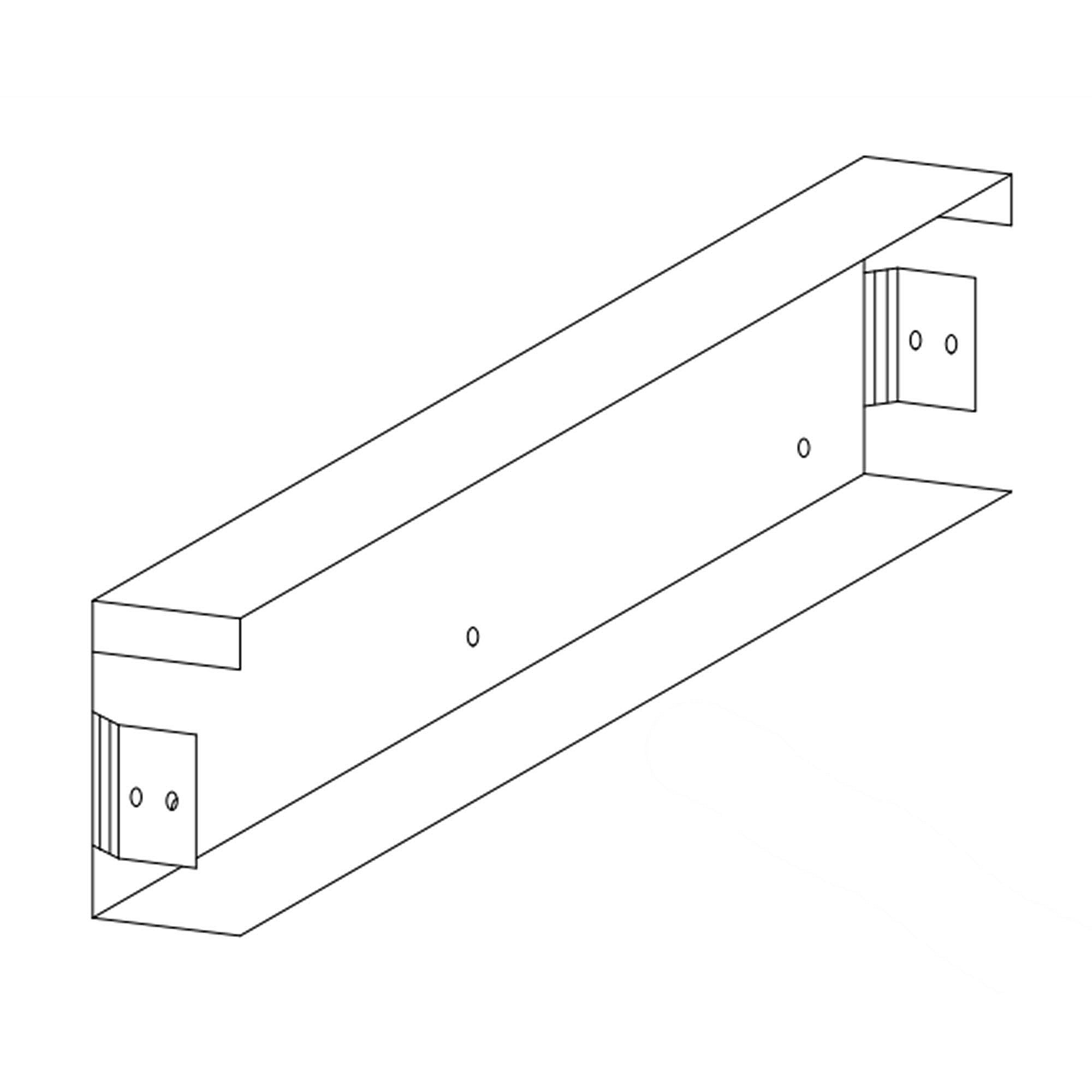Part #w11594960, Wall Oven Panel Support Bracket / 19.25 x 5.50 x 5.50
