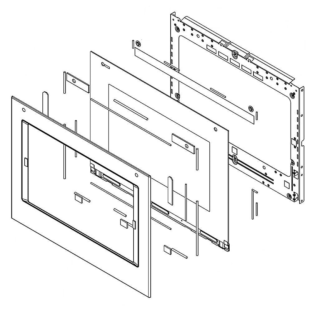 Part #w11600236, Wall Oven Door Outer Panel Assembly (White)
