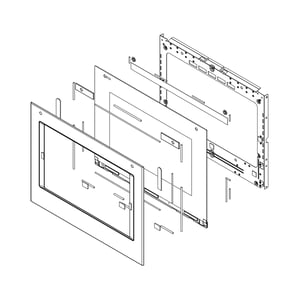 Wall Oven Door Outer Panel Assembly (stainless) W11600239