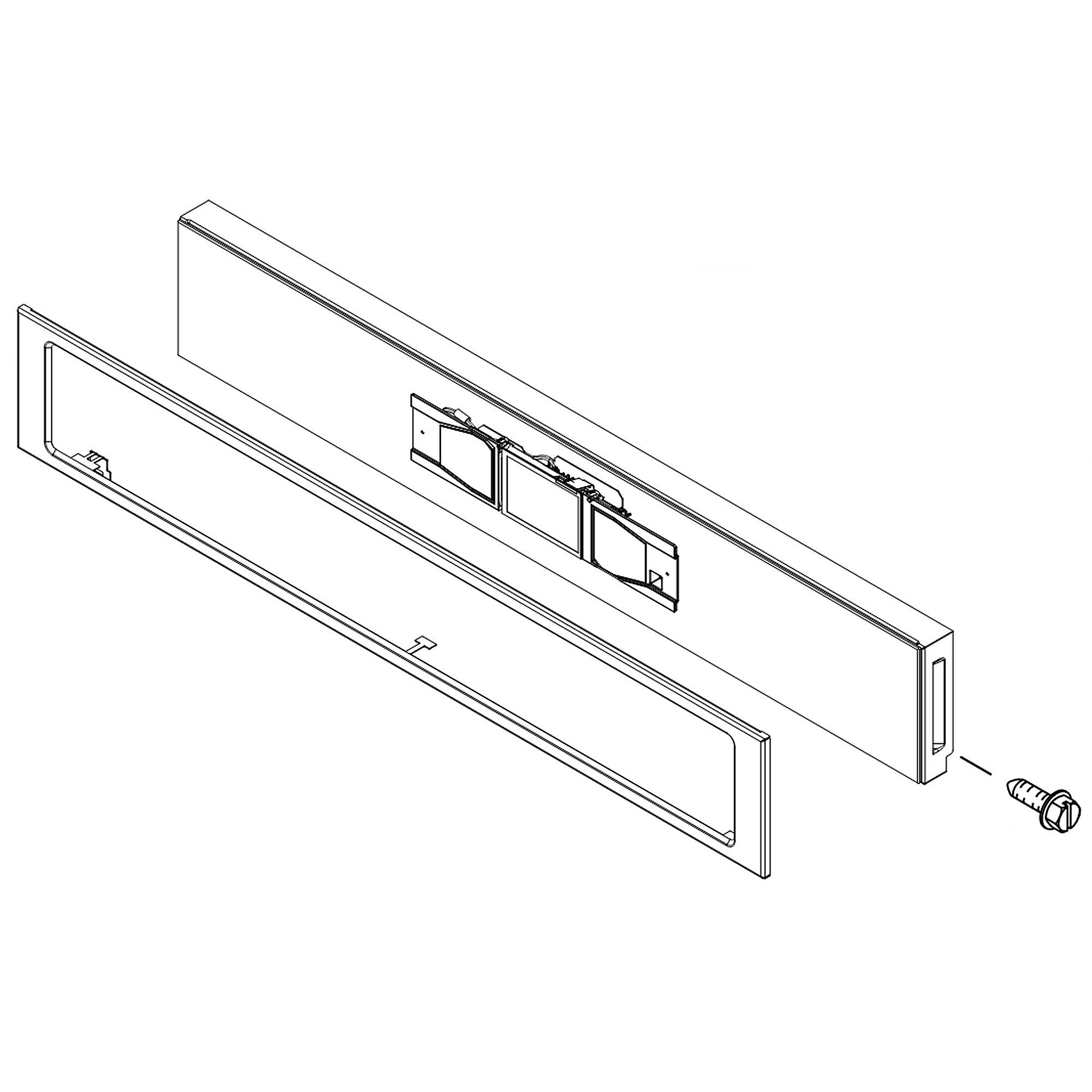 Part #w11600366, Wall Oven Control Panel And Overlay (Black)
