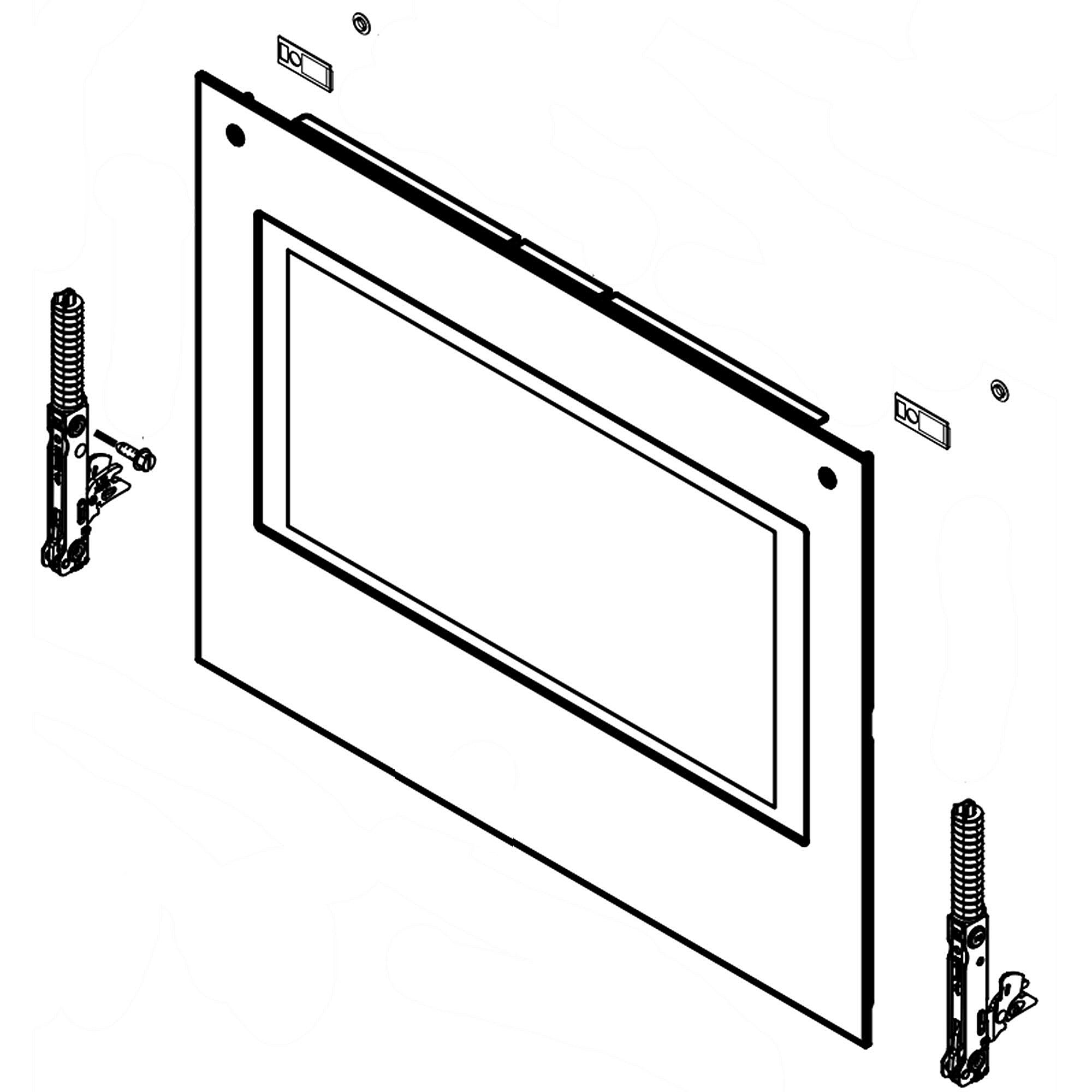 Part #w11602609, Whirlpool Wall Oven Door Outer Panel Assembly (Stainless)