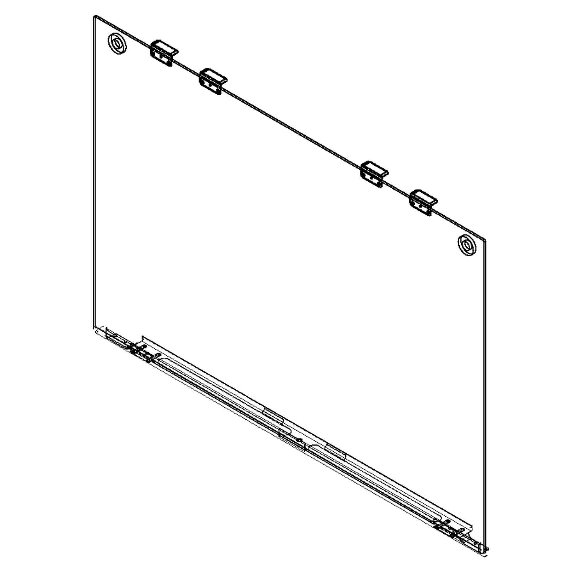 Part #w11620483, Range Oven Door Outer Panel (Black) | 39.25 x 7.00 x 30.00