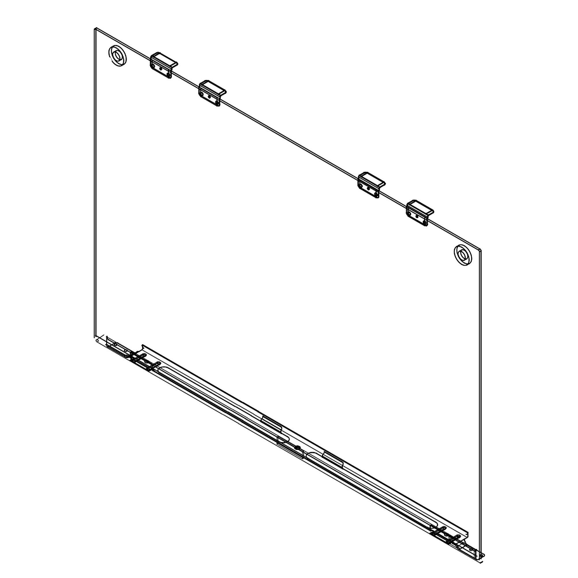 Part #w11620722, Whirlpool Range Oven Door Outer Panel (Stainless) / 39.50 x 7.00 x 29.50
