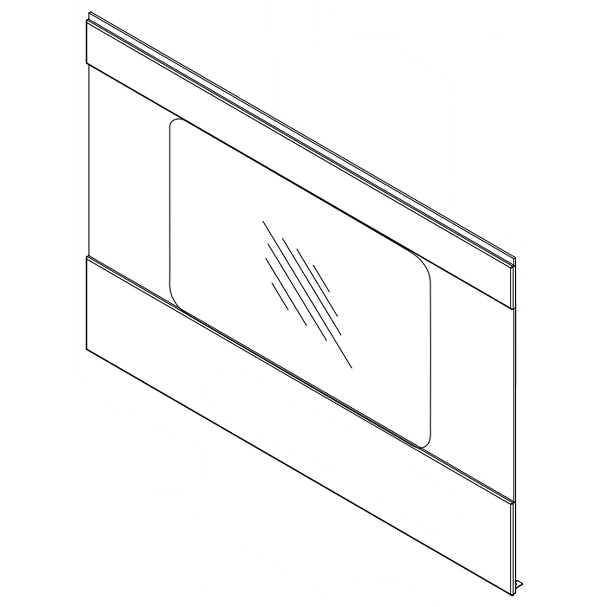 Part #w11625039, Range Oven Door Outer Panel (Stainless)