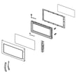 Microwave Door Assembly (black) for Whirlpool UMV1160CW2 - Part W11678109