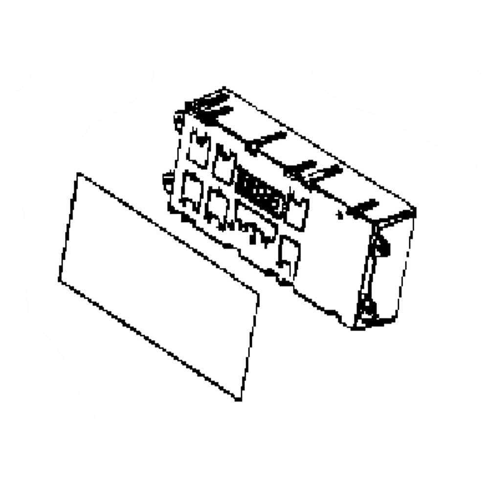 Part #wp5701M765-60, Range Oven Control Board And Overlay (White) / 15.25 x 5.25 x 5.75