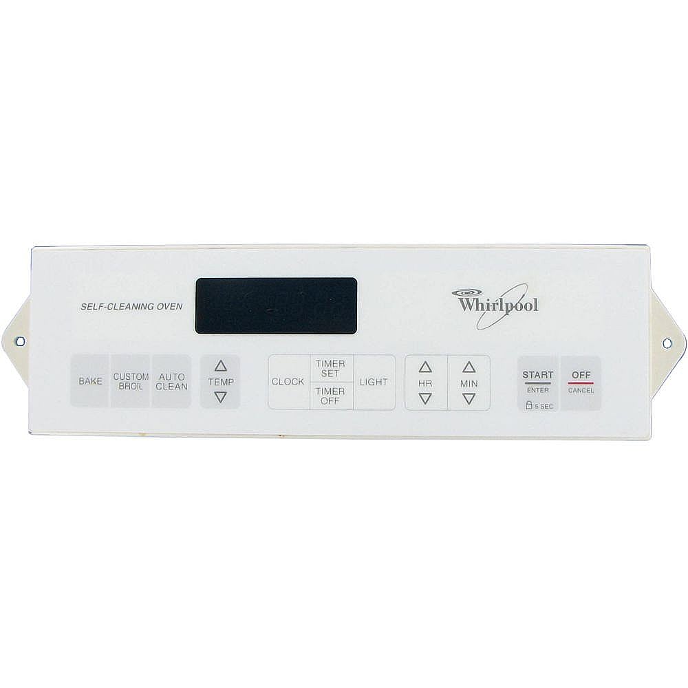 Part #wp6610324R, Refurbished Range Oven Control Board And Overlay (White) | 13.50 x 3.50 x 3.50