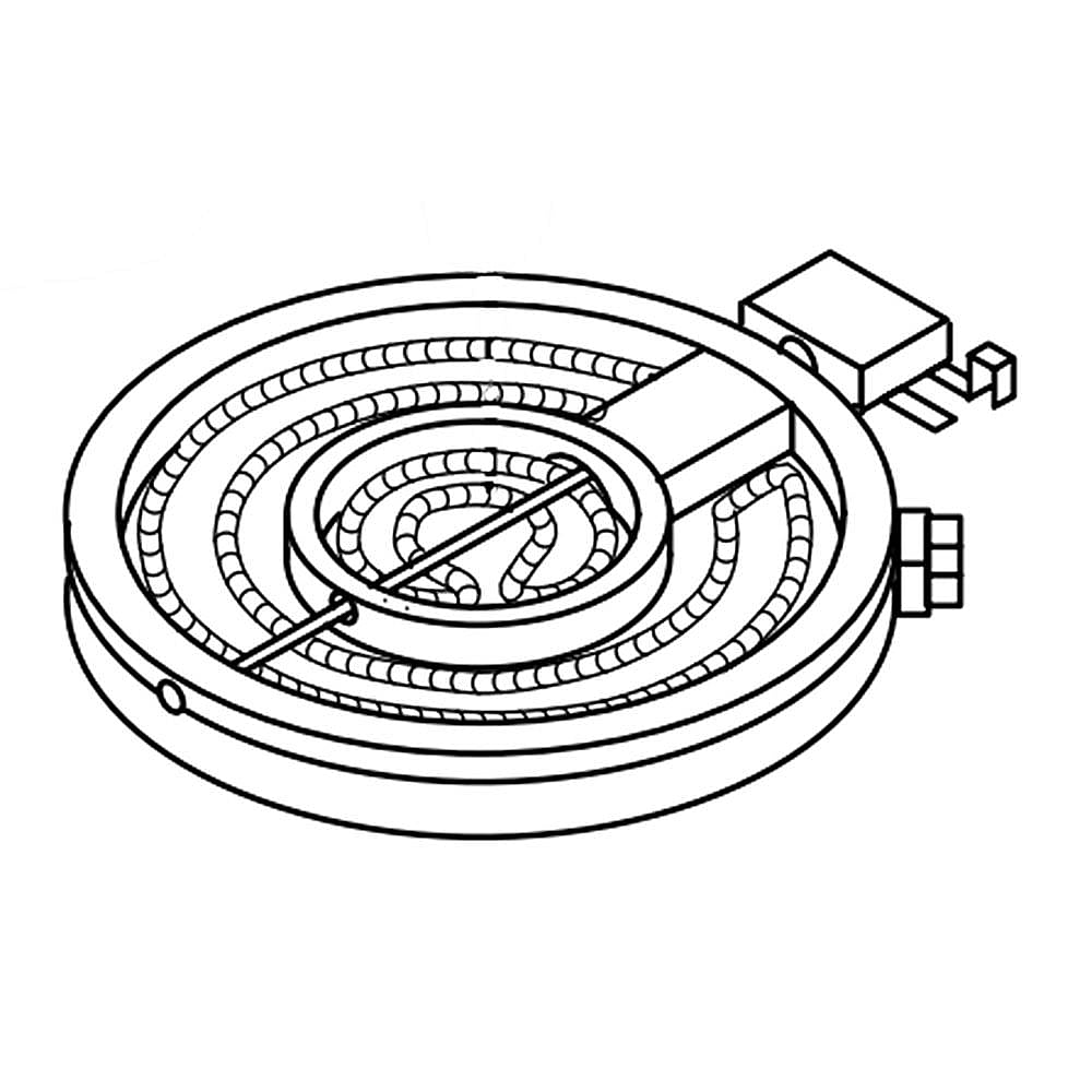 Cooktop Dual Radiant Element, 1,000/2,000-watt