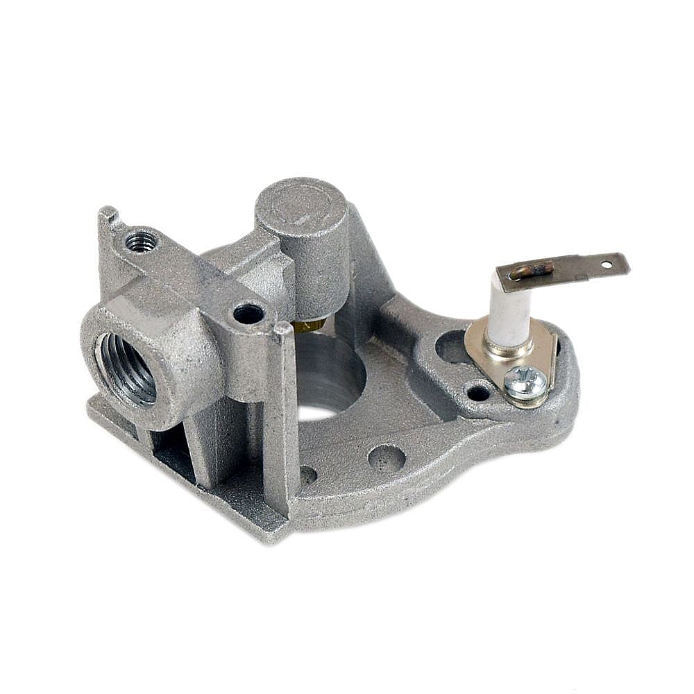 Part #wpw10128451, Cooktop Burner Orifice Holder, Right Front / 4.50 x 4.75 x 3.63