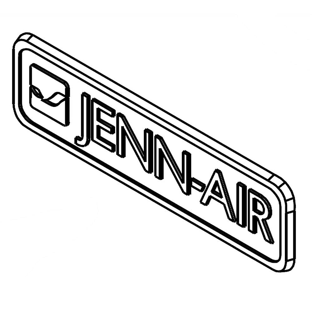Part #wpw10214168, Refrigerator Badge | 4.25 x 1.50 x 0.12