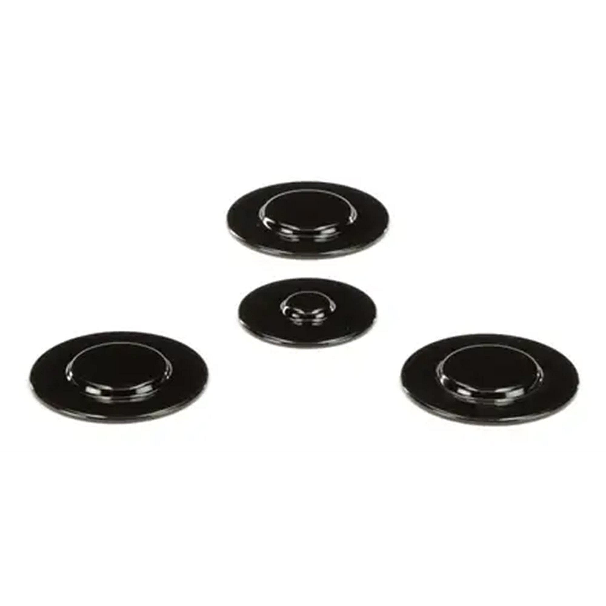 Part #wpw10218223, Cooktop Burner Cap Set (Black) / 9.00 x 8.00 x 1.00