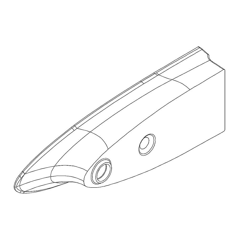 Part #wpw10254688, Range Oven Door Handle End Cap (Stainless) | 6.00 x 0.50 x 0.50