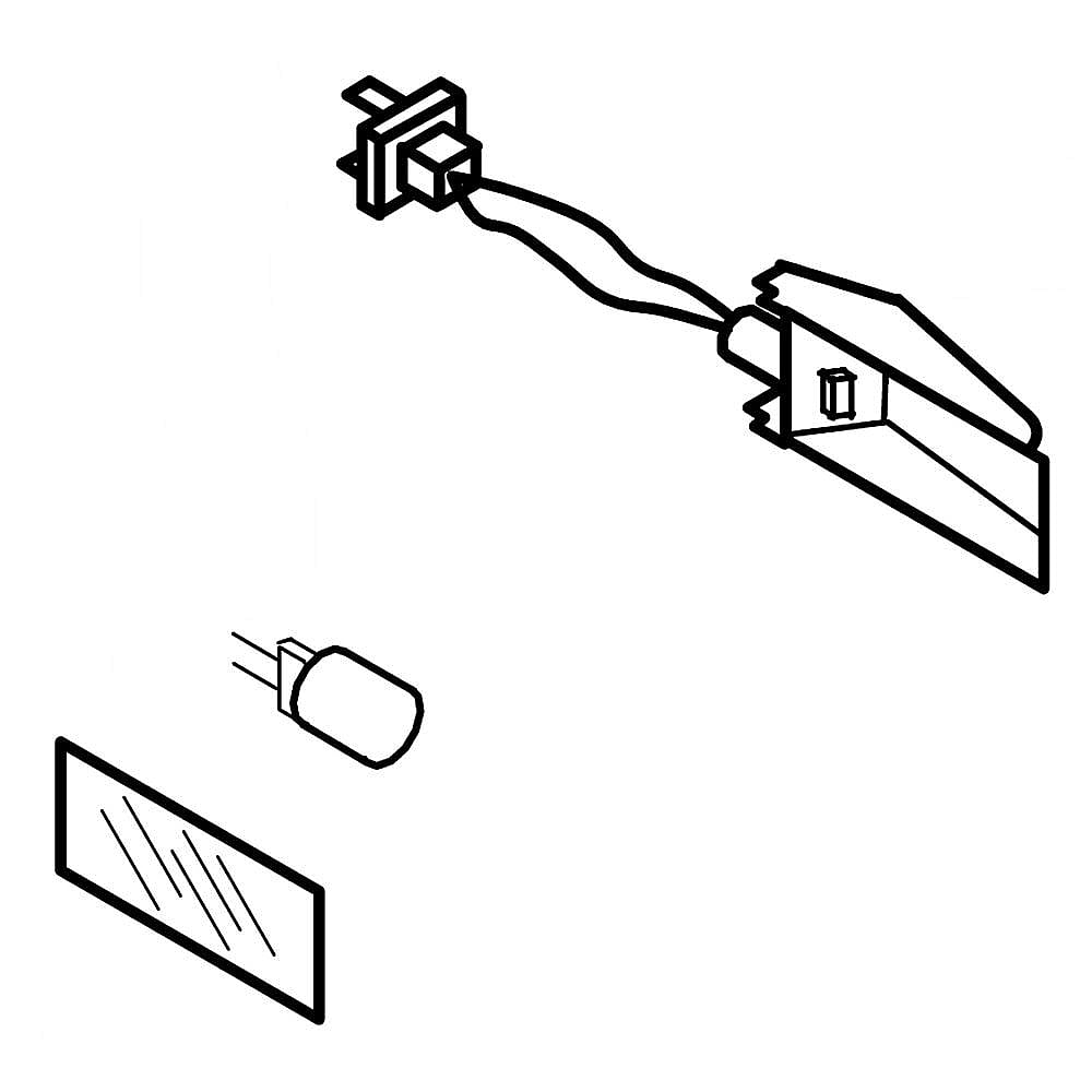 Part #wpw10307114, Wall Oven Light Assembly / 7.95 x 5.00 x 2.00
