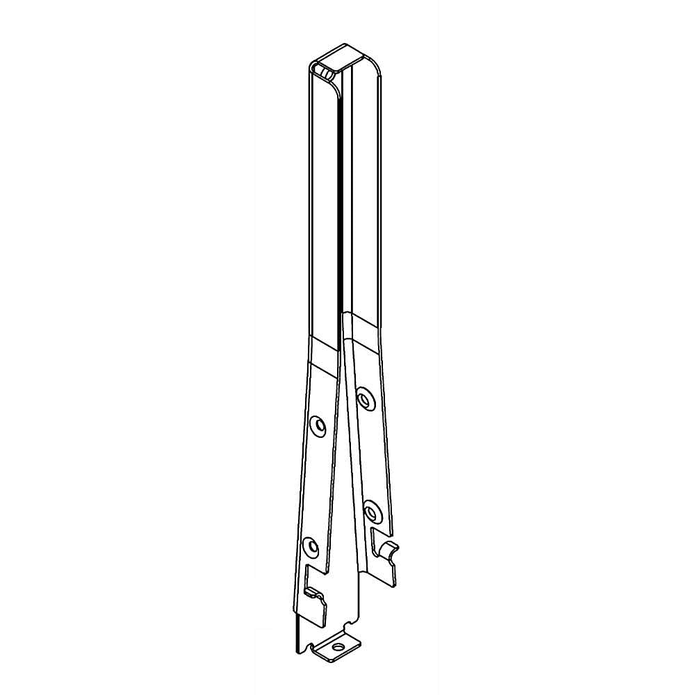 Part #wpw10318026, Range Storage Drawer Front Panel Support Bracket / 4.00 x 2.00 x 1.00