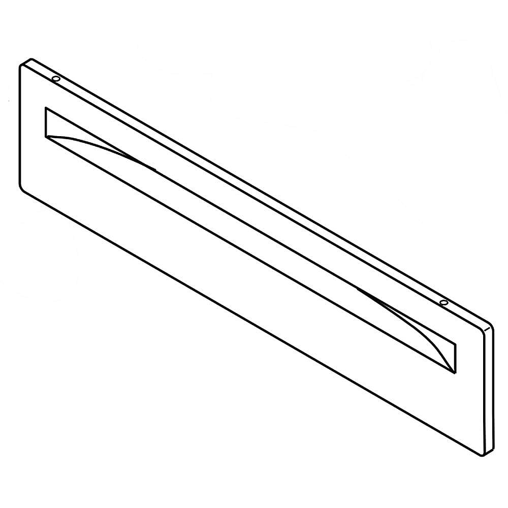 Part #wpw10330070, Range Storage Drawer Front Panel | 12.44 x 2.44 x 30.69