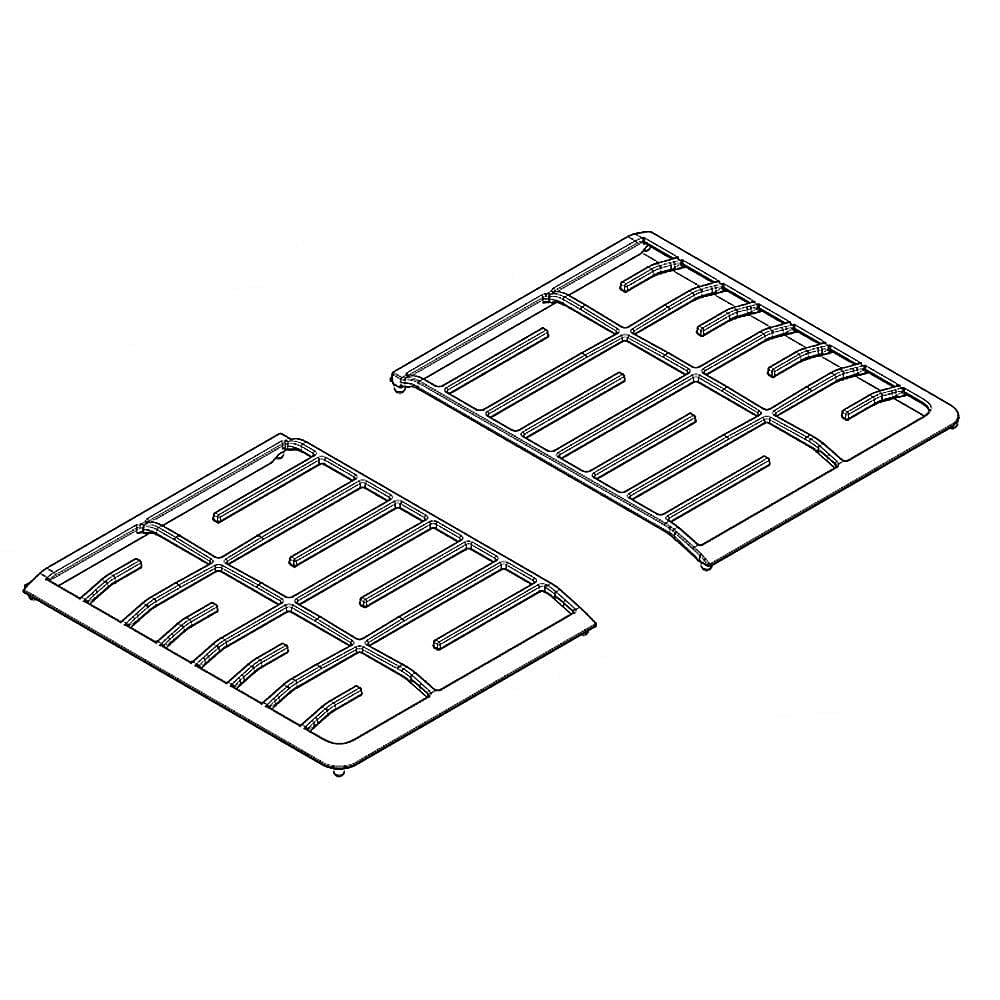 Part #wpw10338214, Range Surface Burner Grate | 18.50 x 15.00 x 1.50