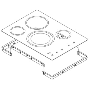 Cooktop Main Top Assembly (biscuit) WPW10365133