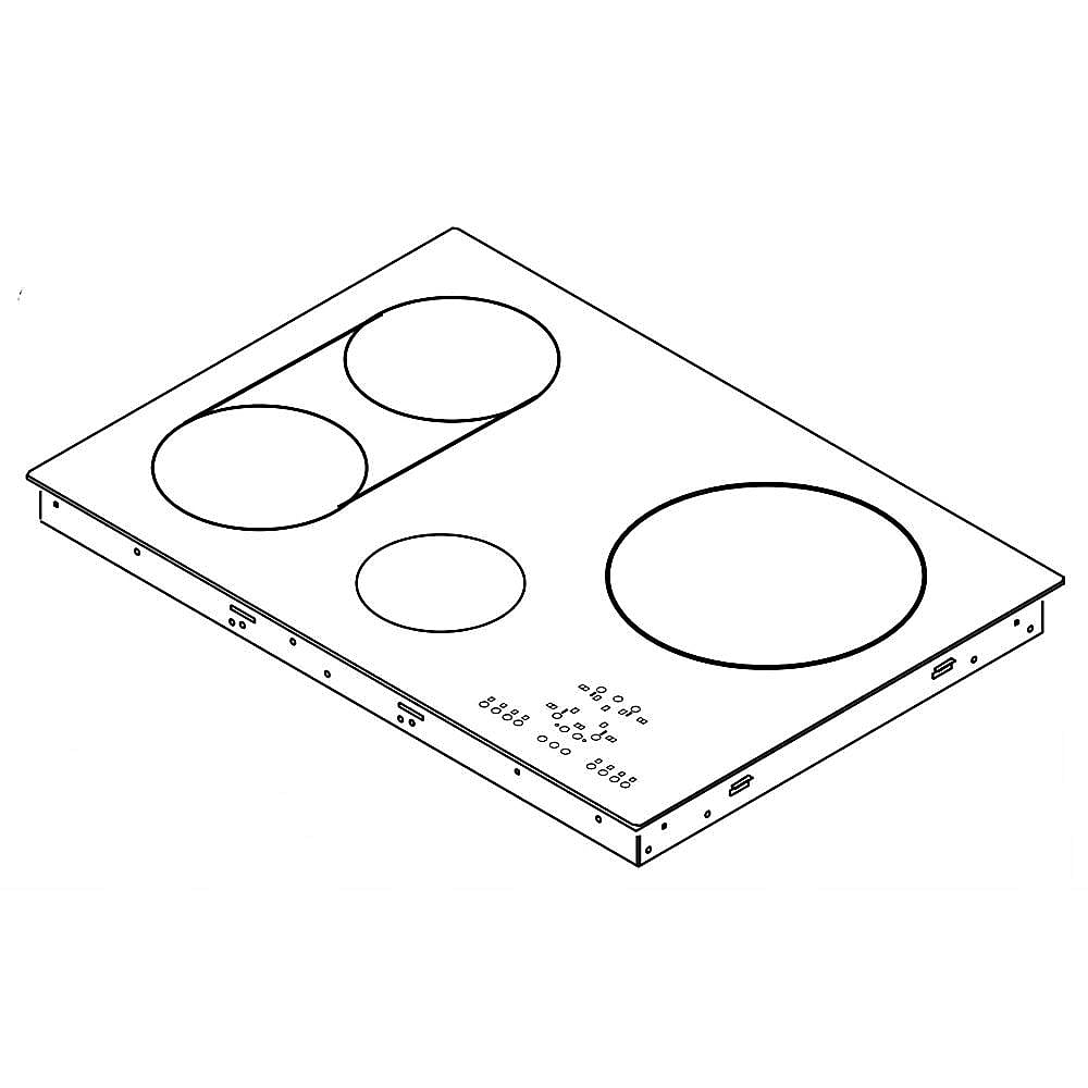 Part #wpw10396621, Cooktop Main Top (Stainless) / 39.57 x 6.82 x 30.32