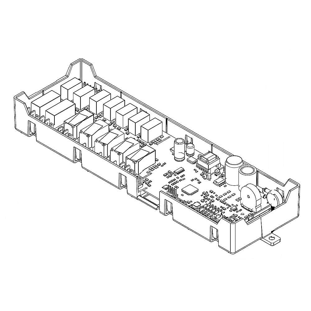 Photo of Part #wpw10496836, Wall Oven Control Board | 9.75 x 5.25 x 9.50 from Repair Parts Direct