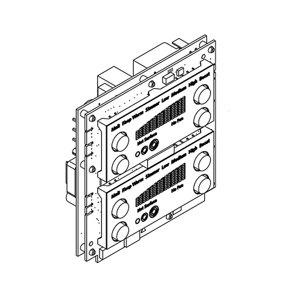 Part #wpw10553763, Range Induction Element Control Board, Right / 5.50 x 5.25 x 6.50