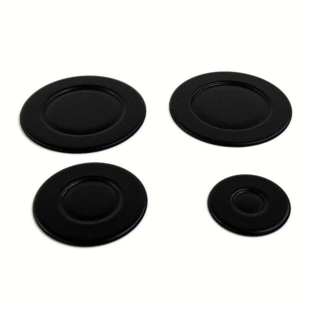 Part #wpw10597129, Cooktop Burner Cap Set (Replaces W10597129) / 13.43 x 9.50 x 0.50