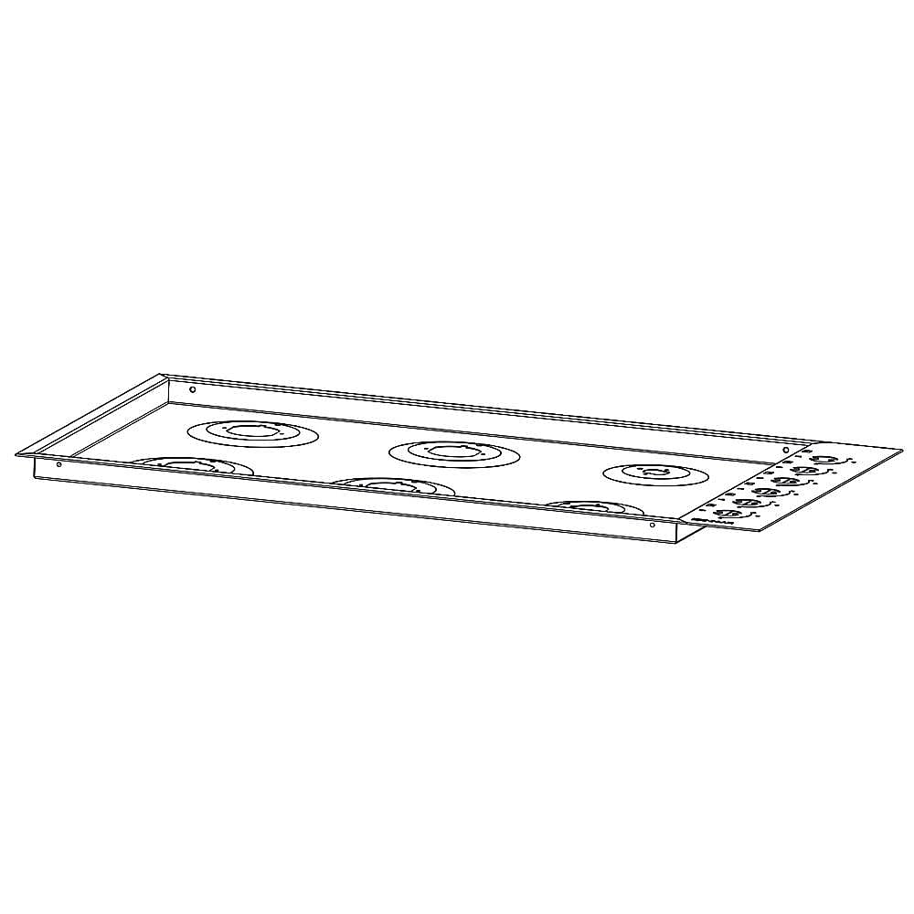 Part #wpw10618505, Cooktop Main Top | 39.57 x 6.82 x 30.32